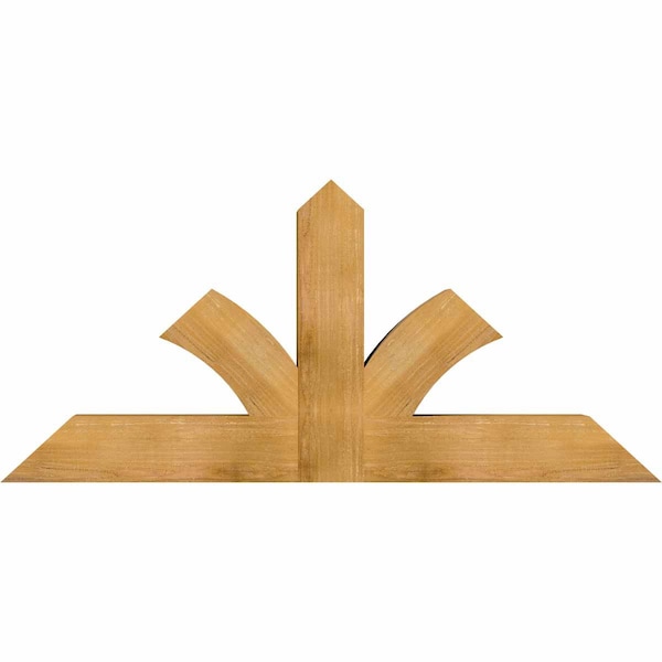 Ekena Millwork Richland Rough Sawn Timber Gable Bracket, Western Red Cedar, 60"W x 27"H x 6"D x 6"F, 11/12 Pitch GBW060X27X0606RIC00RWR - main